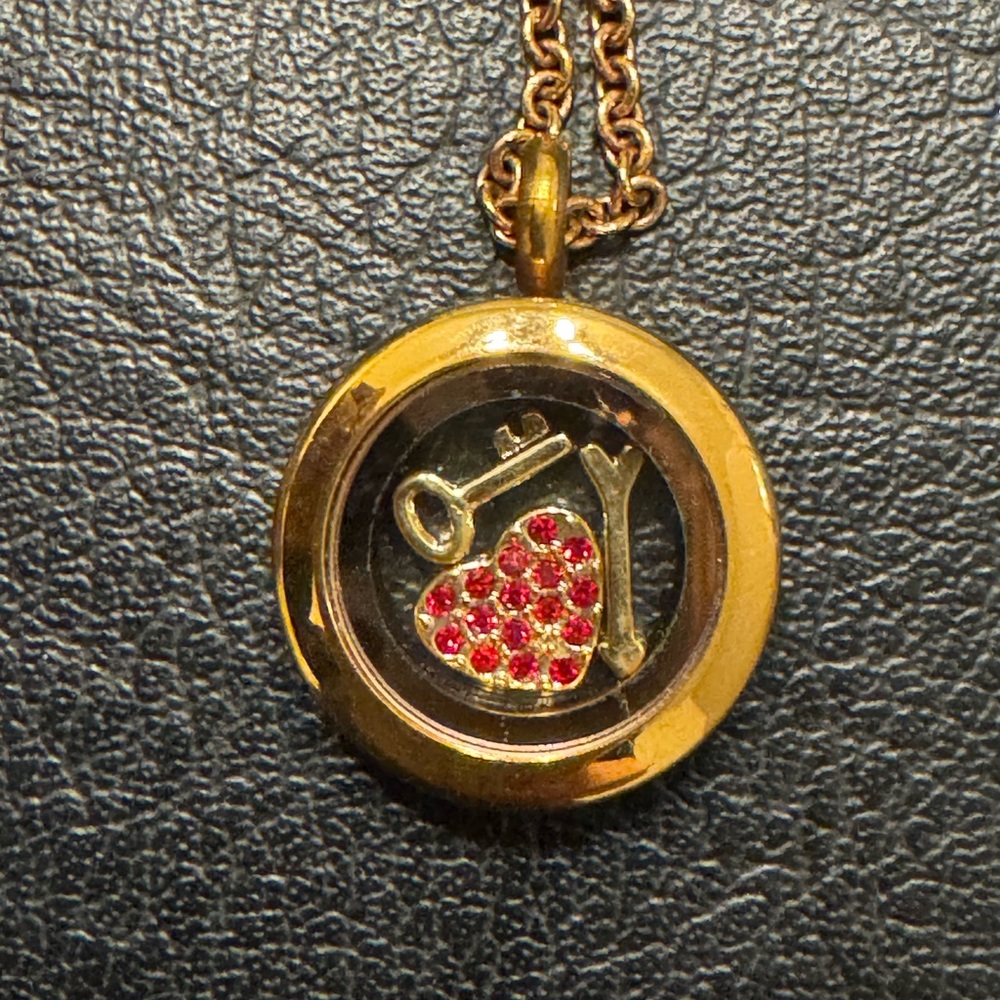 Heart and Arrow Gold Floating Charm Necklace
